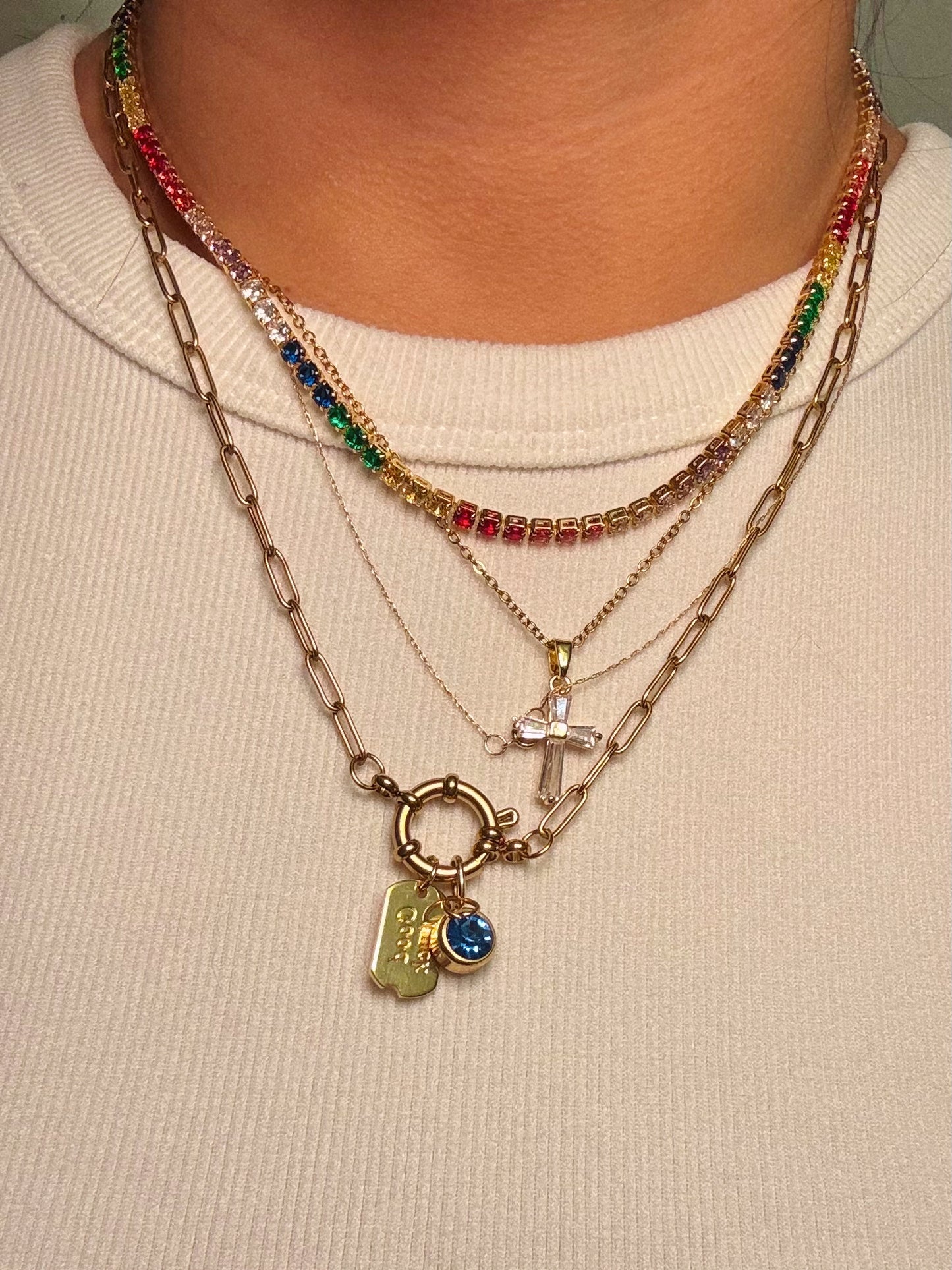 SPARKLY RAINBOW NECKLACE